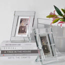 GobekUsa Crystal Glass Cube Photo Frame for Desktop Decor - Home Decor Ornaments