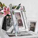 GobekUsa Crystal Glass Cube Photo Frame for Desktop Decor - Home Decor Ornaments