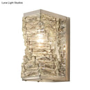 GobekUsa Modern Geometric Clear Crystal LED Wall Sconce - 1 Bulb Living Room Lighting Fixture
