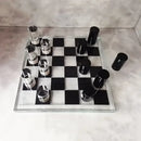 GobekUsa Geometric Crystal Chessboard: Transparent Chess Set Home Decor & Figurines