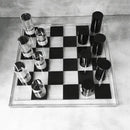 GobekUsa Geometric Crystal Chessboard: Transparent Chess Set Home Decor & Figurines