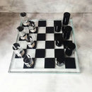 GobekUsa Geometric Crystal Chessboard: Transparent Chess Set Home Decor & Figurines
