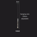 GobekUsa Crystal Chrome LED Chandelier: Luxury Duplex Stair Loft Pendant Light for Living Room