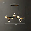 GobekUsa Crystal Copper Black LED Chandelier for Dinning Room