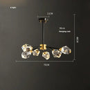 GobekUsa Crystal Copper Black LED Chandelier for Dinning Room