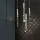 GobekUsa Crystal Glass LED Pendant Light for Living Hallway Staircase & Restaurant