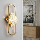 GobekUsa Crystal Gold Wall Lamp | Modern Minimalist LED Indoor Lighting for Living Room & Bedroom