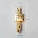 GobekUsa Crystal Gold Wall Lamp | Modern Minimalist LED Indoor Lighting for Living Room & Bedroom