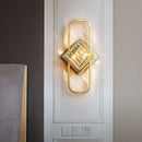 GobekUsa Crystal Gold Wall Lamp | Modern Minimalist LED Indoor Lighting for Living Room & Bedroom
