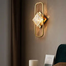 GobekUsa Crystal Gold Wall Lamp | Modern Minimalist LED Indoor Lighting for Living Room & Bedroom
