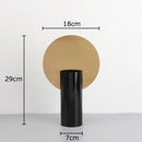 GobekUsa Geometric Cylinder Vase with Artificial Flowers - Modern Home Decor