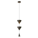GobekUsa Cone Long LED Pendant Chandelier for Modern Bedroom, White/Black Variant