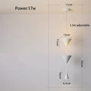 GobekUsa Cone Long LED Pendant Chandelier for Modern Bedroom, White/Black Variant