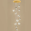 GobekUsa Crystal LED Chandelier for Staircase: Luxury Indoor Stair Lighting Fixture