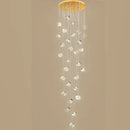 GobekUsa Crystal LED Chandelier for Staircase: Luxury Indoor Stair Lighting Fixture