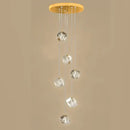 GobekUsa Crystal LED Chandelier for Staircase: Luxury Indoor Stair Lighting Fixture