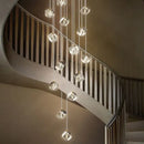 GobekUsa Crystal LED Chandelier for Staircase: Luxury Indoor Stair Lighting Fixture