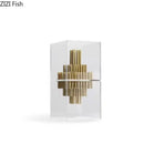 GobekUsa Acrylic Geometric Display Box Desk Ornament Metal Sculpture Room Decor