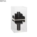 GobekUsa Acrylic Geometric Display Box Desk Ornament Metal Sculpture Room Decor