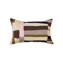 Modern geometric embroidery pillow cover yellow & gray living room by Decorbites