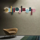 GobekUsa Geometric Flush Mount Macaron Lamp for Living Room Bedside Lighting