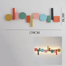 GobekUsa Geometric Flush Mount Macaron Lamp for Living Room Bedside Lighting