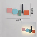 GobekUsa Geometric Flush Mount Macaron Lamp for Living Room Bedside Lighting