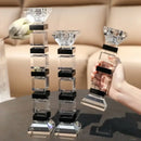 GobekUsa Geometric Glass Candle Holder Block Design Home Decor Accessory