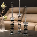 GobekUsa Geometric Glass Candle Holder Block Design Home Decor Accessory