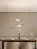 GobekUsa Glass Cone Chandelier: Height Adjustable Luxury Art Indoor Pendant Lamp