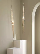 GobekUsa Glass Cone Chandelier: Height Adjustable Luxury Art Indoor Pendant Lamp