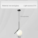 GobekUsa Glass Pendant Lights: Modern Bedroom Bedside Chandeliers for Home Indoor Decor