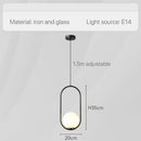 GobekUsa Glass Pendant Lights: Modern Bedroom Bedside Chandeliers for Home Indoor Decor