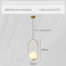 GobekUsa Glass Pendant Lights: Modern Bedroom Bedside Chandeliers for Home Indoor Decor