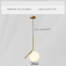 GobekUsa Glass Pendant Lights: Modern Bedroom Bedside Chandeliers for Home Indoor Decor