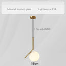 GobekUsa Glass Pendant Lights: Modern Bedroom Bedside Chandeliers for Home Indoor Decor