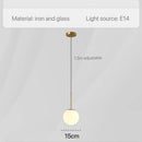 GobekUsa Glass Pendant Lights: Modern Bedroom Bedside Chandeliers for Home Indoor Decor