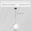 GobekUsa Glass Pendant Lights: Modern Bedroom Bedside Chandeliers for Home Indoor Decor