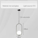 GobekUsa Glass Pendant Lights: Modern Bedroom Bedside Chandeliers for Home Indoor Decor
