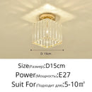 GobekUsa Crystal Glass LED Chandelier for Modern Living, Study, and Aisle Lighting
