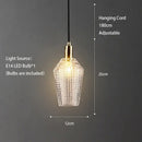 GobekUsa Crystal LED Ceiling Chandelier | Modern Bedroom Pendant Lamp