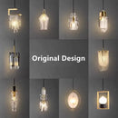 GobekUsa Crystal LED Ceiling Chandelier | Modern Bedroom Pendant Lamp