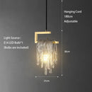 GobekUsa Crystal LED Ceiling Chandelier | Modern Bedroom Pendant Lamp