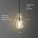 GobekUsa Crystal LED Ceiling Chandelier: Modern Trendy Bedroom Pendant Light