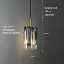 GobekUsa Crystal LED Ceiling Chandelier | Modern Bedroom Pendant Lamp