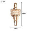 GobekUsa Crystal Wall Lamp: Modern Nordic Indoor Lighting for Living Room, Bedroom, and Staircase