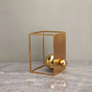 GobekUsa Geometric Gold Frame Sculpture Decorative Figurines Metal Home Decor