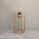GobekUsa Geometric Gold Frame Sculpture Decorative Figurines Metal Home Decor