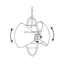 GobekUsa Iron Deformable Pendant Lamp for Home Decor LED Lighting