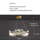 GobekUsa Gold LED Pendant Lights Modern Living Room Dining Kitchen Bar Decor Lighting